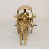 Pure Brass Horse Cart Showpiece with Indian villager - Image 2