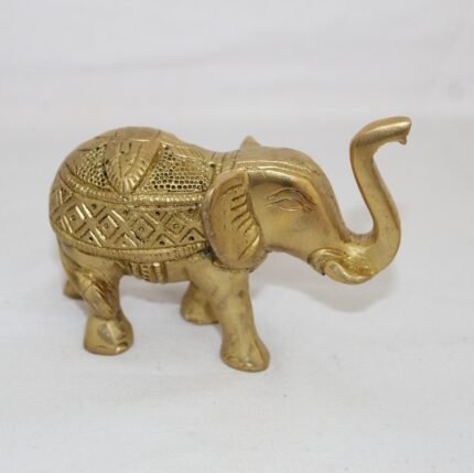 Pure Brass Elephant Handcrafted For Home Decor.