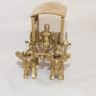 100% Pure Brass Vintage Village Bullock Cart Gift Home Decor Piece