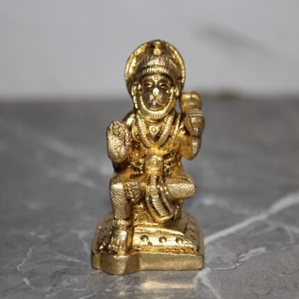 Seated Hanuman Ji Brass Statue