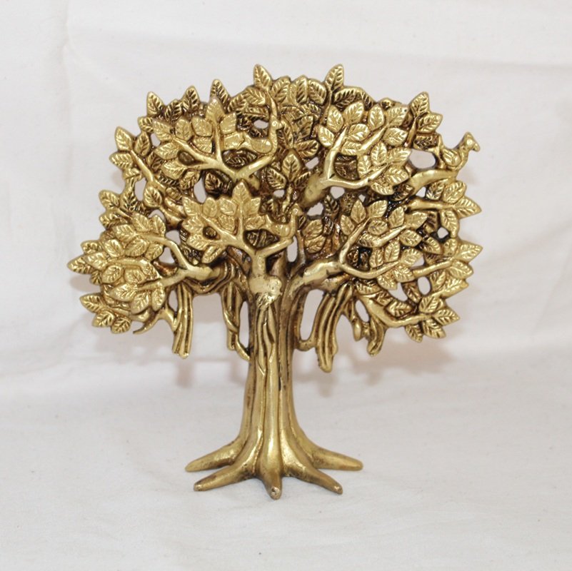 Pure Brass Handcrafted Kalpavriksha Tree - Table Standing
