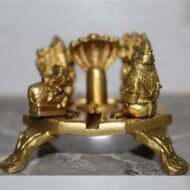 Handcrafted Brass Shivling with Nandi & Devotees – Traditional Brass Mahadev Pooja Sculpture - 410 gm - Image 4
