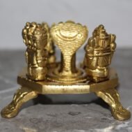 Handcrafted Brass Shivling with Nandi & Devotees – Traditional Brass Mahadev Pooja Sculpture - 410 gm - Image 3