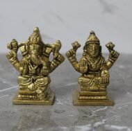 Handcrafted Brass Lakshmi Ganesha Idol Set – 317 gm