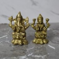 Handcrafted Brass Lakshmi Ganesha Idol Set – 340 gm