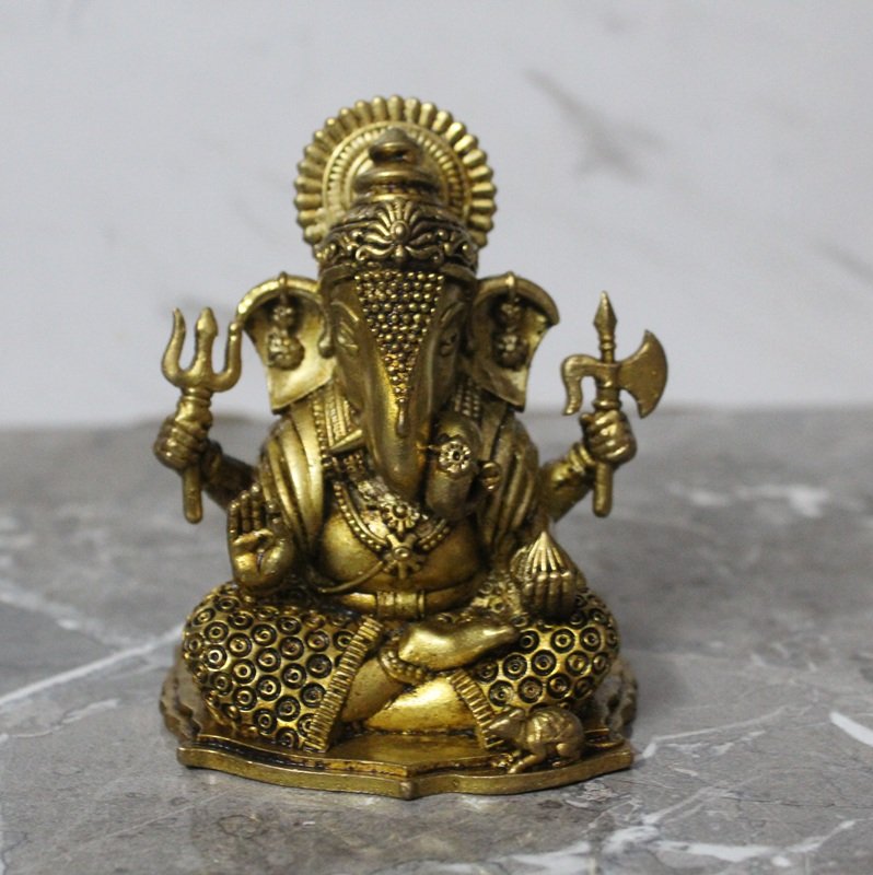 15.1 Handcrafted Brass Lord Ganesha Idol – 350 gm - Image 1