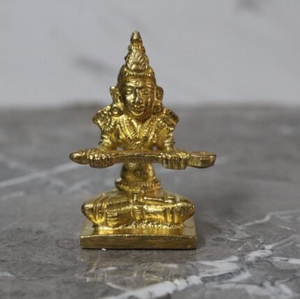 Handcrafted Brass Annapurna Devi Idol – Goddess of Food, Nourishment & Prosperity - 110 gm