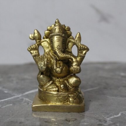 Handcrafted Brass Lord Ganesha Idol – 280 gm