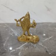 Handcrafted Brass Maa Kali Idol – Fierce Goddess Standing on Shiva - 190 gm - Image 2